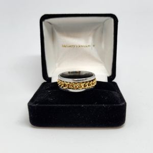 New Stylish Stainless Steel gold Chain Ring Band